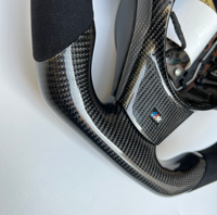 Volant en fibre de carbone personnalisé pour BMW E60 E63 avec cuir perforé