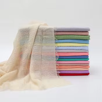 Vente à chaud écharpe Hijab modal en coton modal doux extensible uni léger foulard musulman modal respirant voile Hijab modal rayonne