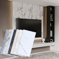 Panneaux de revêtement mural géométriques en PVC pré-découpés, certifiés CE, imperméables, de haute qualité, résistants à la chaleur, pour chambre à coucher et commerce