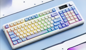 Teclado Mecánico de Membrana Aula S99PRO Azul Lluvia, 99 Teclas, 3 Modos Inalámbricos, Retroiluminación RGB, Perilla Multimedia, Pantalla Digital, para Oficina y Juegos - Product Image 2