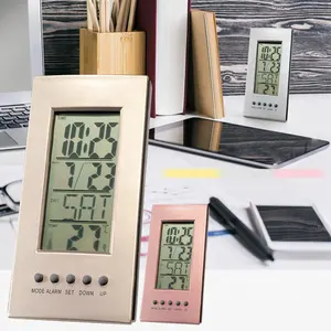 Mini LCD kỹ thuật số Nhiệt kế ẩm kế nhiệt độ độ ẩm mét trong nhà bảng đồng hồ