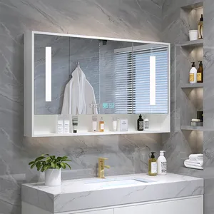 مصنع مرآة الغرور للحمام المطبخ مخزن الأدوية الذكية مرآة حمام أدى الإضاءة خزانة بمرآة