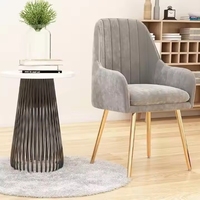 Chaise de restaurant en gros, mobilier de salle à manger moderne, chaise de salle à manger nordique en métal, chaise de salle à manger en velours avec pieds en métal