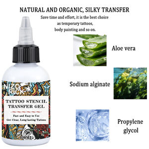 Gel de Transferencia para Plantillas de Tatuajes, Marca Privada, Personalizado, de Secado Rápido, Larga Duración, Fácil Aplicación, Uso Corporal, con Aloe Vera - Product Image 4