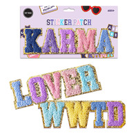 Offre Spéciale personnalisé 3D Chenille lettre Patch avec auto-adhésif à repasser A-Z Logo pour chapeau Hoodies Streetwear Chenille Patches
