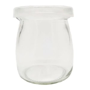 Pequeño recipiente de vidrio reutilizable para almacenar pudín mermelada de miel con tapa de plástico - Product Image 1