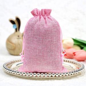 Bolsas de Lino con Cordón de Yute Compuesto para Regalos y Joyería, Bolsas de Almacenamiento al por Mayor en Stock - Product Image 4
