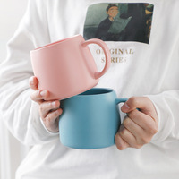Vente en gros de tasses à thé en porcelaine de grande capacité de 16 oz, finition mate, logo de marque personnalisé imprimé, tasse à café en céramique pour cadeau promotionnel
