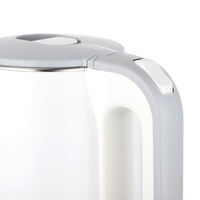 Bouilloire électrique en acier inoxydable à double couvercle pour la cuisine, design simple, fournisseur direct d'usine OEM ODM, bouilloire électrique KE02033