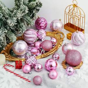 Coloré incassable arbre accrocher boules décor en gros décorations en plastique ornements boule de noël - Product Image 3