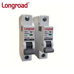 Interruptor Automático <span class=keywords><strong>LONGROAD</strong></span> LRM2-63 1P/2P/3P/4P con Protección de Sobrecarga, Capacidad de Ruptura de 6kA, 400V, Curva BCD, Montaje en Riel C - Product Image 1