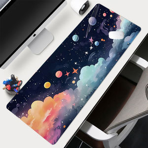 Tapis de bureau personnalisé mignon sur le thème du Cosmos, tapis de souris avec scène spatiale, étoiles, planètes, base en caoutchouc, tapis de souris de jeu pour la maison, le travail, le bureau - Product Image 6