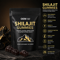 Bonbons Gommeux à l'Extrait de Résine de Shilajit Pur de l'Himalaya, Sans Sucre, Halal, Marque Privée OEM, Vente en Gros, Complément Énergétique