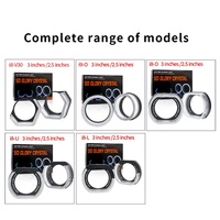 Anneaux halo LED elliptiques RGB 5D de 2,5 pouces, 3 pouces, 5 pouces, caches IP67 étanches DC12-24V pour phare de voiture, 2 pièces/ensemble