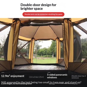 Tenda Esagonale Grande da Esterno 3x3,6m per Campeggio, Autoportante, per Pernottamento, Quattro Stagioni, in Tessuto Oxford, Montaggio Rapido, Termoisolante - Product Image 4