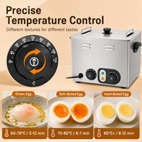 COOKAID Nouvelle Cuiseuse à Œufs Électrique Professionnelle Grande Capacité en Acier Inoxydable avec Minuteur à Température Constante
