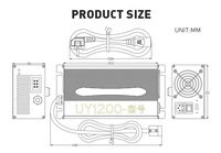 UY1200 12V 24V 48V 72V Lifepo4 Chargeur de batterie au lithium pour chariot élévateur chargeur de voiture de tourisme