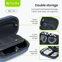Sac de rangement pour accessoires électroniques de voyage portable en peluche imperméable avec fermeture éclair BAVIN BE12 Eva