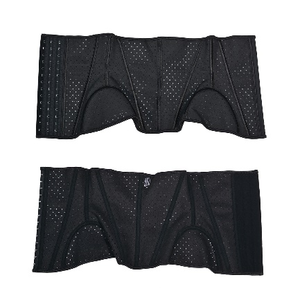 Ceinture sculptante noire inspirée des défilés, 24 cm, avec 9 baleines, fermeture éclair, pour l'entraînement sportif 821-24cm-48 3Hook - Product Image 5