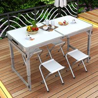 Table et chaises pliantes modernes en alliage d'aluminium, mobilier d'extérieur pour le camping, les pique-niques, les parcs, la cour, les repas, imperméable