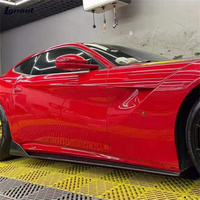 Kit de turbulences d'air latérales pour Ferrari F12, style DMC modifié, en fibre de carbone, pour jupes latérales de carrosserie