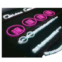 Letrero Luminoso LED Acrílico Modelo 020 con Diseño Gráfico Personalizable para Logotipo de Tienda Profesional y Publicidad en Puertas