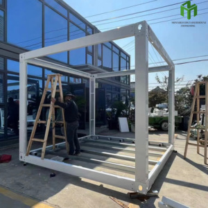 OEM prefab Tiny nhà để xe nhà hàng đầu xếp hạng câu chuyện duy nhất đúc sẵn nhà máy người bán phẳng gói <span class=keywords><strong>container</strong></span> nhà - Product Image 5