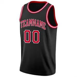 Mens Basketball Jersey Polyester Black Color Quick Dry Breathable Jersey With Numbers Basketball Jersey Sportswear Shirts Tops