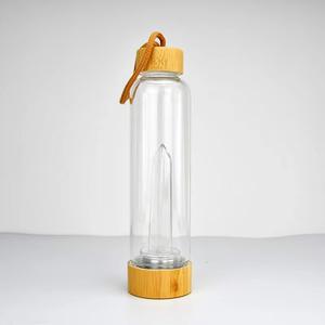 แก้วน้ำพลาสติกทรงเสา ฝาไม้ไผ่ ลายคริสตัลกรวด พิมพ์ลายได้ ส่งออก ขายดี - Product Image 6