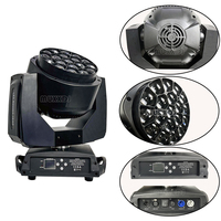 Muxxdj 19X15W RGBW Led Bee Eyes Moving Head Zoom Wash Strobe Projecteur de scène pour discothèque, boîte de nuit, concert, performance