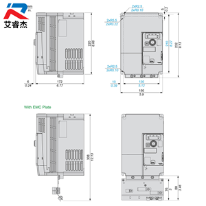 Convertidor de frecuencia ATV320U55S6C, nuevo original, trifásico, 525-600V, 5.5KW, serie ATV320, convertidor de frecuencia compacto - Product Image 3