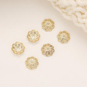 ใหม่ถุงทอง18K สีสูงทองแดงชุบทองแท้ดอกไม้กลวงยืน DIY ลูกปัด spacer สร้อยข้อมือลูกปัดเครื่องประดับลูกปัดทำ - Product Image 3