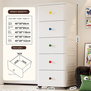 Armoire de rangement Younai de type tiroir - Grande capacité pour les vêtements ménagers, les collations, la garde-robe pour bébé - Product Image 6