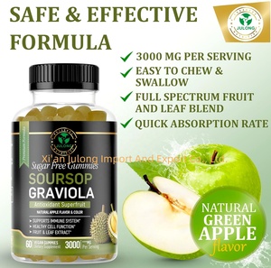 Permen Jeli Daun Sirsak & Buah Sirsak Julong Supply Bebas Gluten Vegan 3000mg Ekstrak Sirsak Non-GMO Suplemen Graviola - Product Image 3