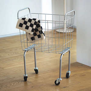 Carrito Organizador de Malla Metálica con Ruedas de Gran Capacidad (48L), Cesto para Ropa Sucia, Almacenamiento para Baño y Sala de Estar - Product Image 5