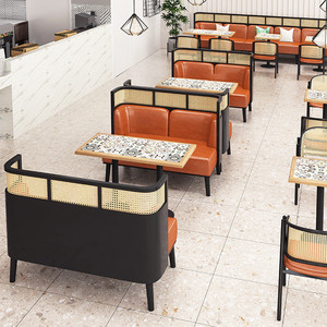 Nhà hàng khách sạn sang trọng hiện đại mây bàn ăn và ghế Ánh sáng sang trọng trong nhà thức ăn nhanh restorant đồ nội thất bàn ghế - Product Image 3