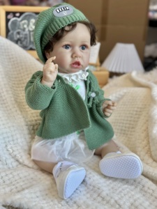 Muñeca <span class=keywords><strong>Reborn</strong></span> Africana <span class=keywords><strong>Bebe</strong></span> Recién Nacida Realista Personalizada, Carrito de Cocina Miniatura de Ladrillos, Muñeca de Arte, Muñeca <span class=keywords><strong>Reborn</strong></span> Masculina, Juguete Suave, Muñeca de Moda, Material de Vinilo Lavable - Product Image 3