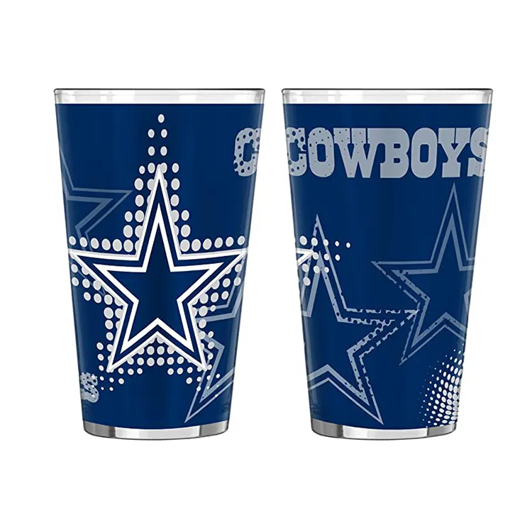 16Oz Boelter Merken Nfl Dallas Cowboys Half Tone Pint Bier Glas Set