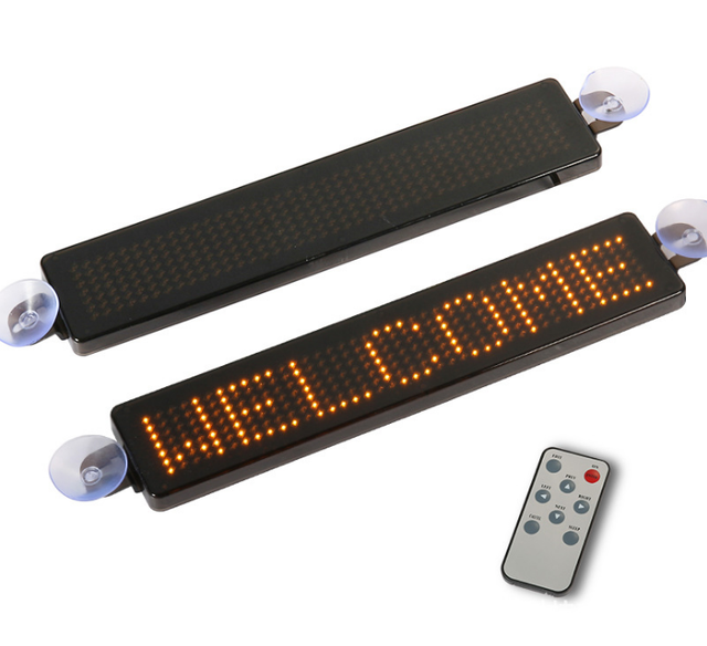 Manufacturer 12V Remote Control Programmable Scrolling Message MINI LED Window Advertising Car Led Display Screen