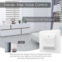 Interrupteur mural intelligent WiFi, interrupteur pour rideaux et panneau de prise murale avec commande à distance par application, commande vocale et minuterie, 10A 240V