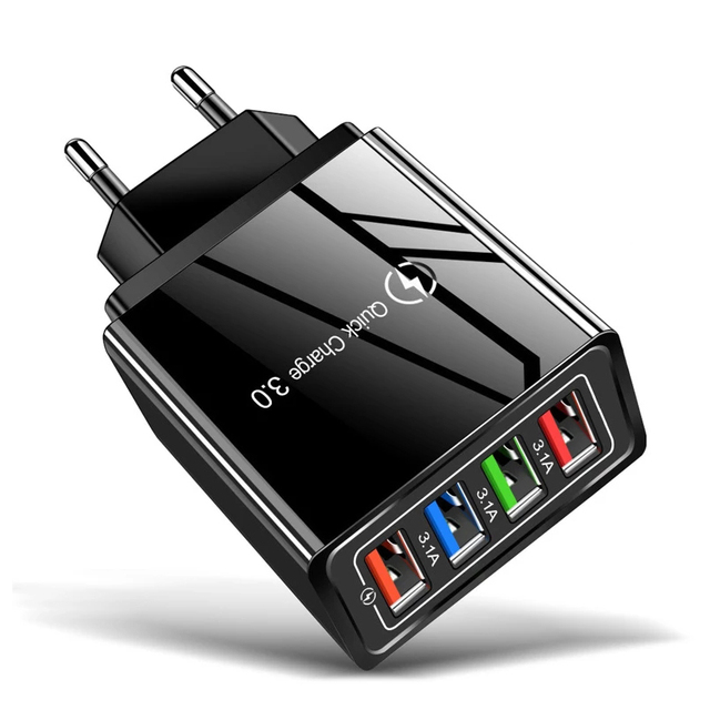 USB Charger Quick Charge 3.0 Fast Charger QC3.0 Multi Plug Adapter Wall Mobile Phone Charger
