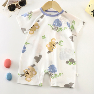 رومبير قطنية لحديثي الولادة للبيع بالجملة ملابس أطفال أولادي ODM محبوكة مع زر إغلاق سريع 3 من موك - Product Image 6