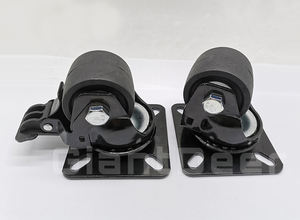 Großhandel schwenkbare feste Bremse 3 Zoll Hochleistungs-Rollen rolle Low Profile für Industrie anlagen - Product Image 3