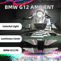 Lampu Interior Mobil Seri 7 Baru untuk G12, Pencahayaan Ambient Warna-warni, Tweeter Pintu, Speaker Bercahaya, Cover Speaker 12V OE