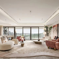 Ensemble de meubles de salon en cuir de luxe moderne pour hôtels 5 étoiles et villas, chaises trônes et canapé personnalisables écologiques Songdesign