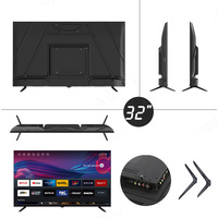 Vente directe d'usine OEM Téléviseur LED intelligent UHD 32 pouces 120Hz Noir pour usage hôtelier Accepte la personnalisation WiFi Android 14