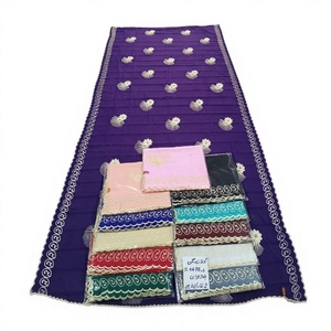 Chales de Chifón para Mujer al por Mayor, Bordados con Flores, Ligeros, Transpirables, Multifuncionales, Bufandas Envolventes, OEM, ODM, Personalizadas - Product Image 2
