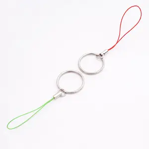 Zwart Rood Groen Telefoon Polsband Anti-Verloren Lanyard Lucky Cat Bells Kwast Telefoon Lanyard Mobiele Telefoon Hang Touw