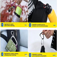 Porte-clés mousqueton personnalisable de luxe professionnel en alliage d'aluminium étanche en forme de cœur pour sac à dos, bagages et activités de plein air