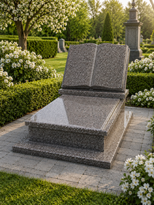 Lápidas de Granito de Piedra Natural, Diseño Americano Tradicional, 1 Año de Garantía, Monumentos Funerarios para Exteriores - Product Image 2